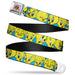 Looney Tunes Logo Full Color White Seatbelt Belt - Tweety Bird CLOSE-UP Expressions Baby Blue Webbing Seatbelt Belts Looney Tunes   
