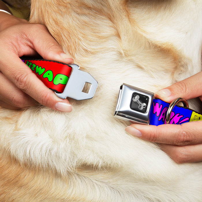 Dog Bone Seatbelt Buckle Collar - Sound Effect Blocks Multi Color Seatbelt Buckle Collars Buckle-Down   