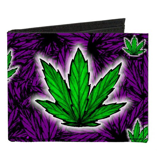 Canvas Bi-Fold Wallet - Marijuana Haze Purple Canvas Bi-Fold Wallets Buckle-Down   