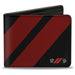 Bi-Fold Wallet - Dodge Rhombus Stripe Demon Hellcat Icon Black Red White Bi-Fold Wallets Dodge   