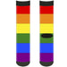 Sock Pair - Polyester - Flag Pride Rainbow - CREW Socks Buckle-Down   