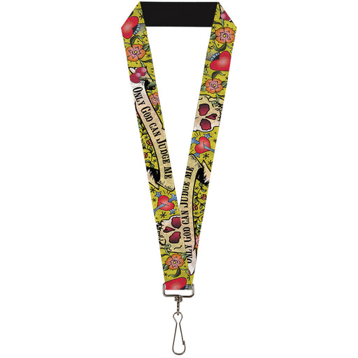 Lanyard - 1.0" - Only God Can Judge Me Yellow Lanyards Buckle-Down   