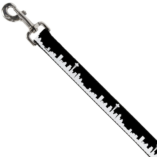 Dog Leash - Seattle Solid Skyline Black/White Dog Leashes Buckle-Down   