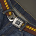 BD Wings Logo CLOSE-UP Full Color Black Silver Seatbelt Belt - Racing Stripe Brown/Gold Webbing Seatbelt Belts Buckle-Down   