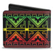 Bi-Fold Wallet - Geomteric2 Black Red Yellow Green Bi-Fold Wallets Buckle-Down   