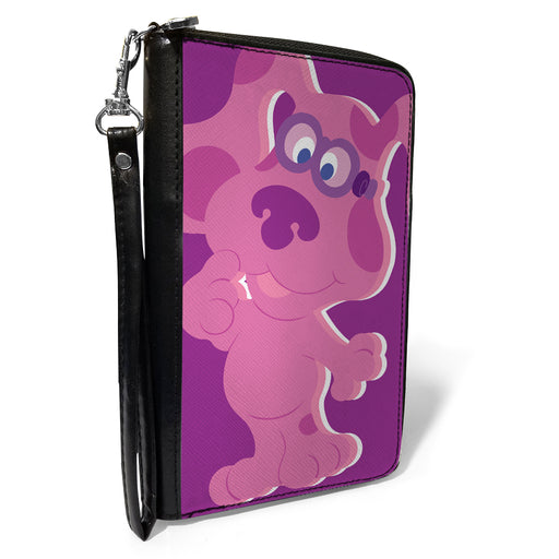 PU Zip Around Wallet Rectangle - Blue's Clues Magenta Full Body Smiling Pose Pinks Clutch Zip Around Wallets Nickelodeon   