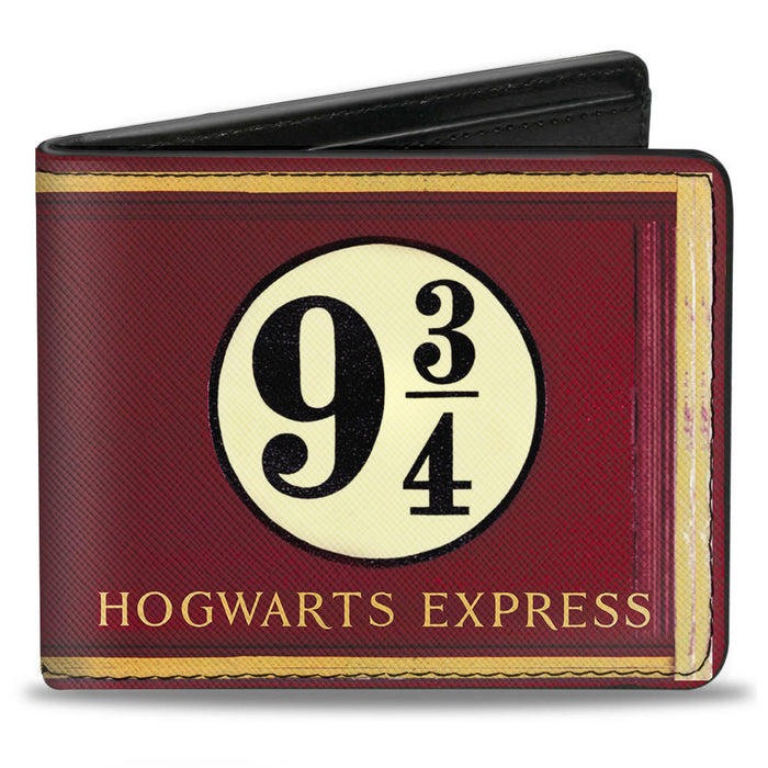 Bi-Fold Wallet - HOGWARTS EXPRESS 9 Burgundy Gold Bi-Fold Wallets The Wizarding World of Harry Potter   