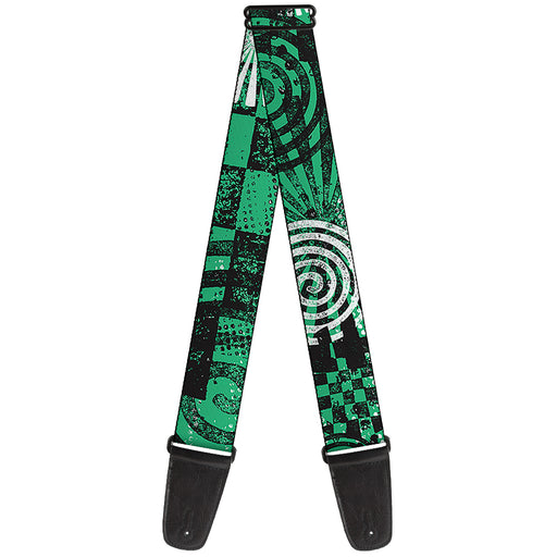 Guitar Strap - Grunge Chaos Green Guitar Straps Buckle-Down   