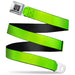 BD Wings Logo CLOSE-UP Full Color Black Silver Seatbelt Belt - Neon Green Webbing Seatbelt Belts Buckle-Down   