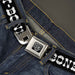 BD Wings Logo CLOSE-UP Full Color Black Silver Seatbelt Belt - Steaks w/T-BONE Text Webbing Seatbelt Belts Buckle-Down   