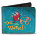 Bi-Fold Wallet - Ren Slapping Stimpy YOU FILTHY WORM! Bi-Fold Wallets Nickelodeon   