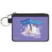 Canvas Zipper Wallet - MINI X-SMALL - FROSTY THE SNOWMAN Skating with Karen COME ON FROSTY! Purple Blues Canvas Zipper Wallets Warner Bros. Holiday Movies   
