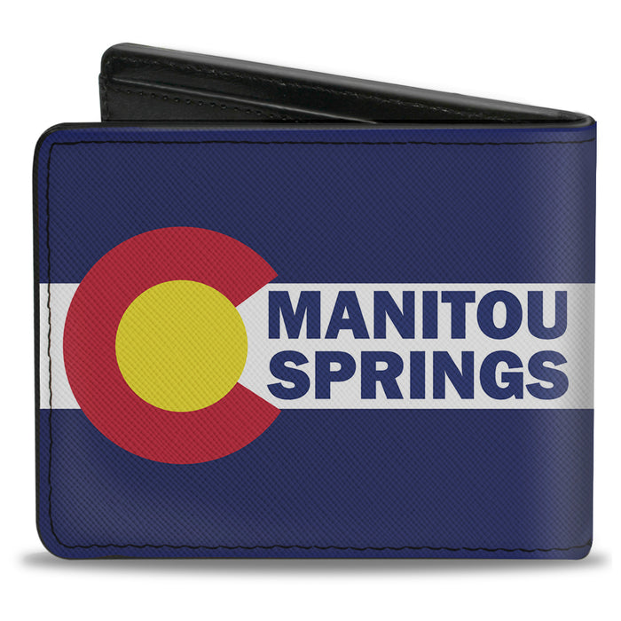Bi-Fold Wallet - Colorado MANITOU SPRINGS Flag Blue White Red Yellow Bi-Fold Wallets Buckle-Down   