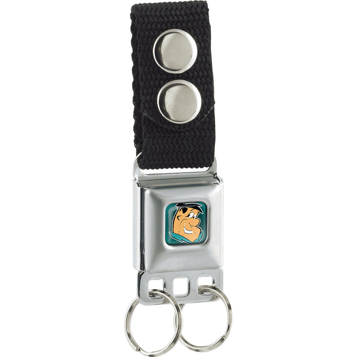 Keychain - Fred Face Full Color Turquoise Keychains The Flintstones   