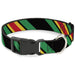 Plastic Clip Collar - Diagonal Stripes Black/Green/Yellow/Red Plastic Clip Collars Buckle-Down   