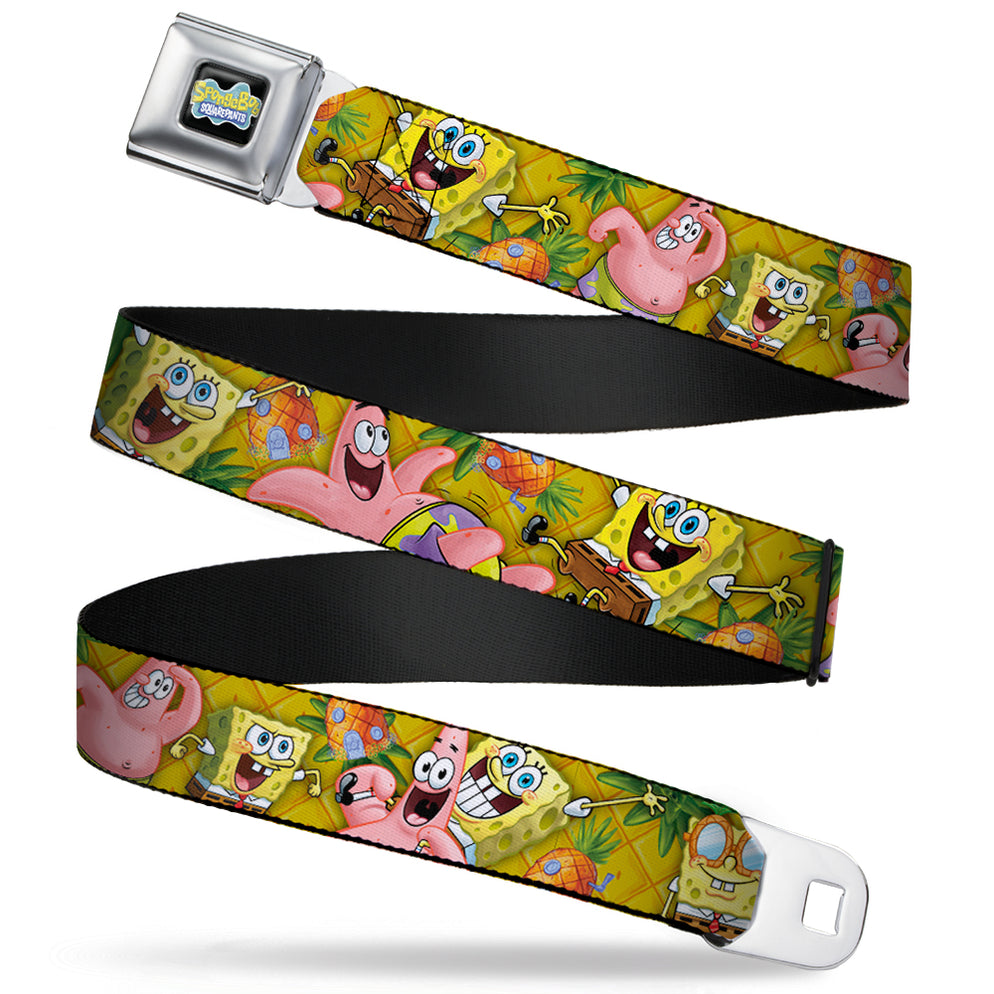 SpongeBob SquarePants Logo Full Color Black Seatbelt Belt - SpongeBob ...