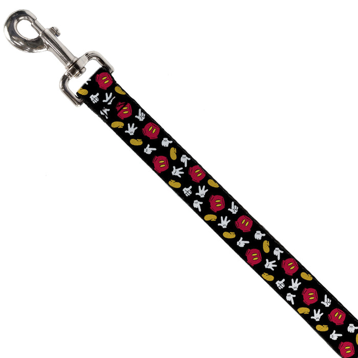 Dog Leash - Mickey Mouse Costume Elements Scattered Black Dog Leashes Disney   