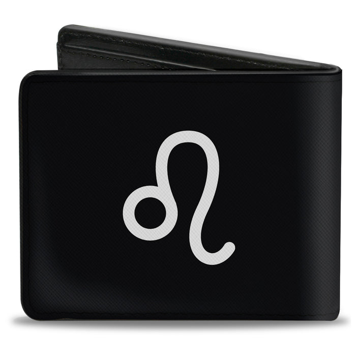 Bi-Fold Wallet - Zodiac LEO Symbol Black White Bi-Fold Wallets Buckle-Down   