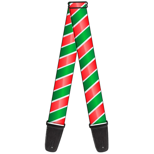 Guitar Strap - Candy Cane4 White Red Green Guitar Straps Buckle-Down   