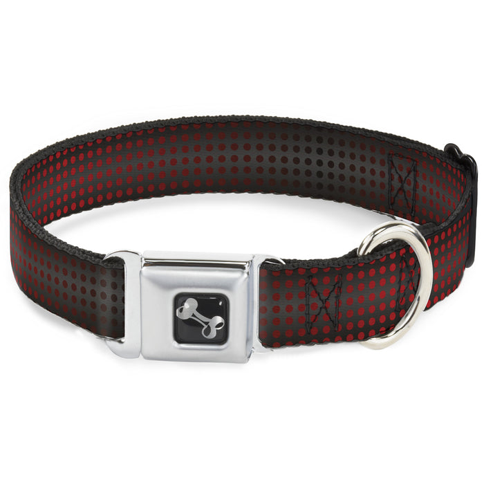 Dog Bone Seatbelt Buckle Collar - Micro Polka Dots Transitions Black/Red Seatbelt Buckle Collars Buckle-Down   