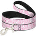 Dog Leash - Bandana/Skulls White/Pink Dog Leashes Buckle-Down   