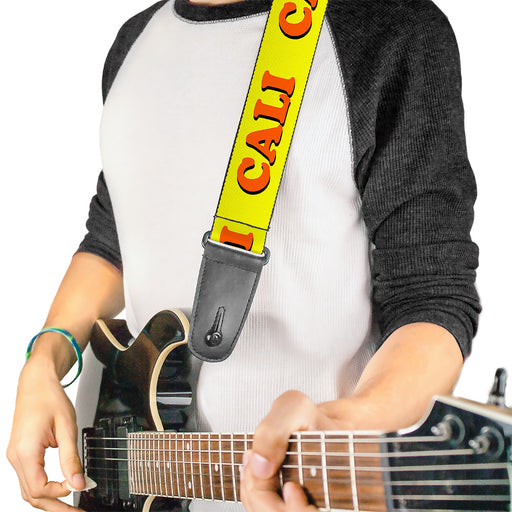 Guitar Strap - CALI Yellow Orange Guitar Straps Buckle-Down   