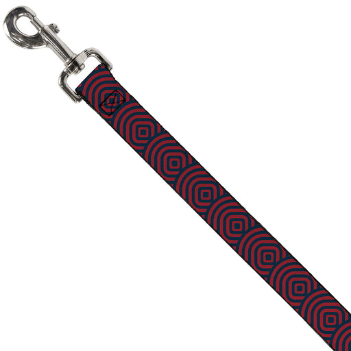 Dog Leash - Square Target Red/Navy Dog Leashes Buckle-Down   