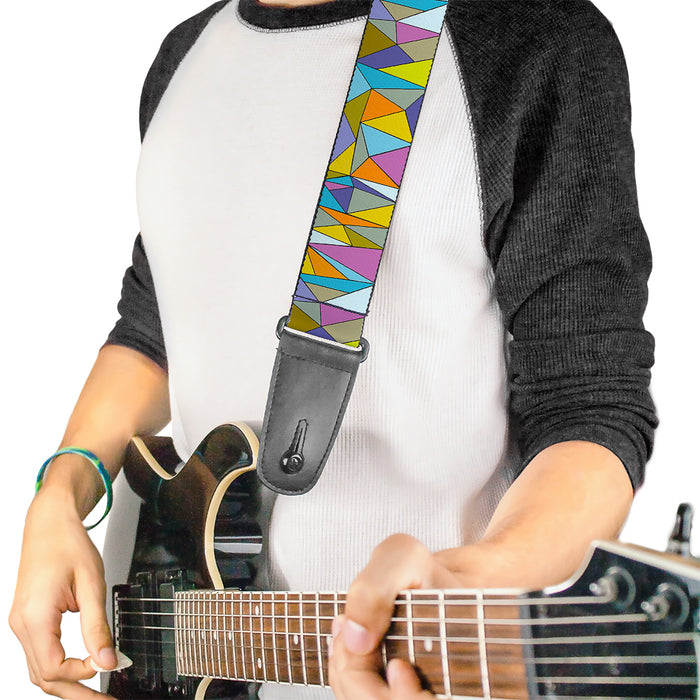 Guitar Strap - Stained Glass Mosaic Multi Color Guitar Straps Buckle-Down   