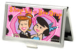 Business Card Holder - SMALL - Wilma & Betty SHOP TIL YOU DROP Heart FCG Pink Business Card Holders The Flintstones   