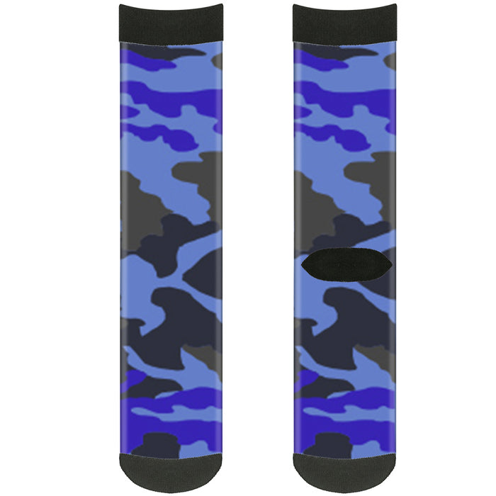 Sock Pair - Polyester - Camo Blue - CREW Socks Buckle-Down   
