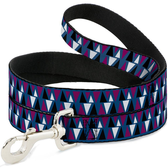 Dog Leash - Peaks Turquoise/Fuchsia/Black/White Dog Leashes Buckle-Down   