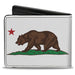 Bi-Fold Wallet - Cali Bear White Bi-Fold Wallets Buckle-Down   