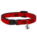 Cat Collar Breakaway - Mustache Monogram Black Red Breakaway Cat Collars Buckle-Down   