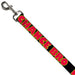 Dog Leash - NO CHANCE BRO Black/Yellow/Red Dog Leashes Buckle-Down   