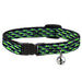 Cat Collar Breakaway - Abstract Scribble Black Blue Neon Green Breakaway Cat Collars Buckle-Down   