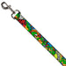 Dog Leash - Classic Teenage Mutant Ninja Turtles Action Poses/Action Bubbles Dots Blues Dog Leashes Nickelodeon   