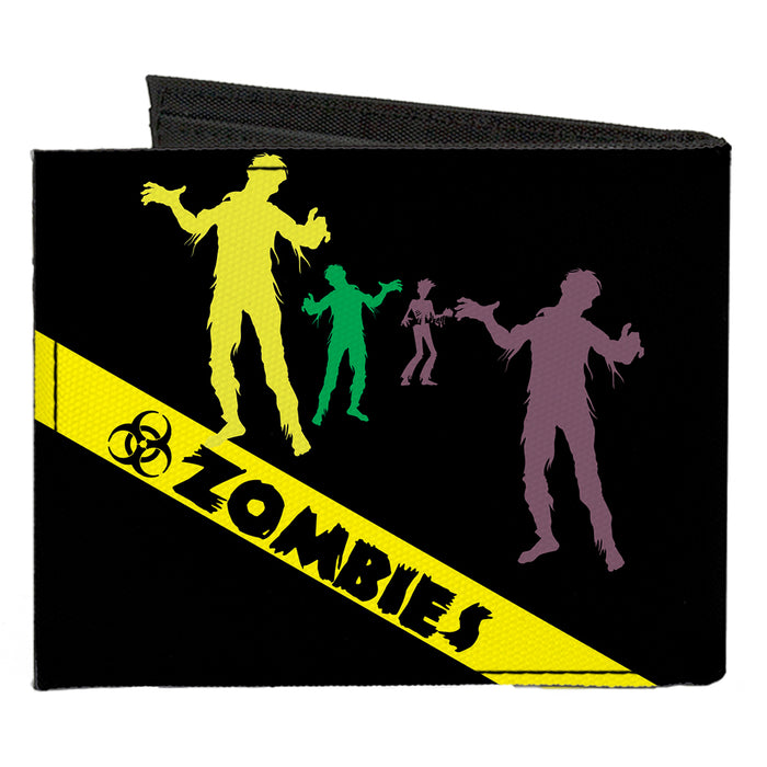 Canvas Bi-Fold Wallet - Zombies Biohazard Black Yellow Green Canvas Bi-Fold Wallets Buckle-Down   