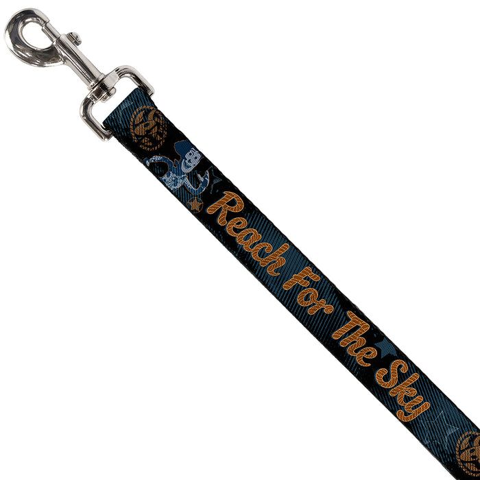 Dog Leash - Woody REACH FOR THE SKY Denim Blue Print Dog Leashes Disney   