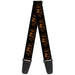 Guitar Strap - California Grizzly Bear Outline Black Brown Guitar Straps Buckle-Down   