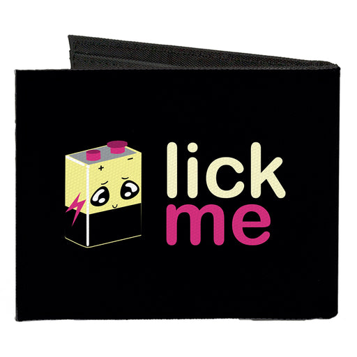 Canvas Bi-Fold Wallet - LICK ME Battery Cartoon Canvas Bi-Fold Wallets Buckle-Down   