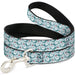 Dog Leash - Shark 3-Rows Light Blue Dog Leashes Buckle-Down   