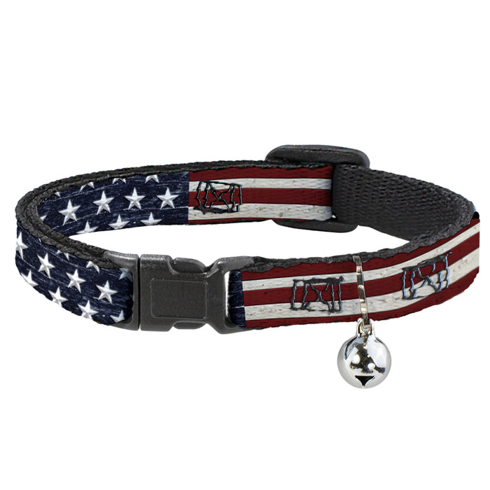 Cat Collar Breakaway - Americana Rustic Stars & Stripes Breakaway Cat Collars Buckle-Down   