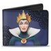 Bi-Fold Wallet - Snow White's Evil Queen + Old Witch Poses Purples Black Bi-Fold Wallets Disney   