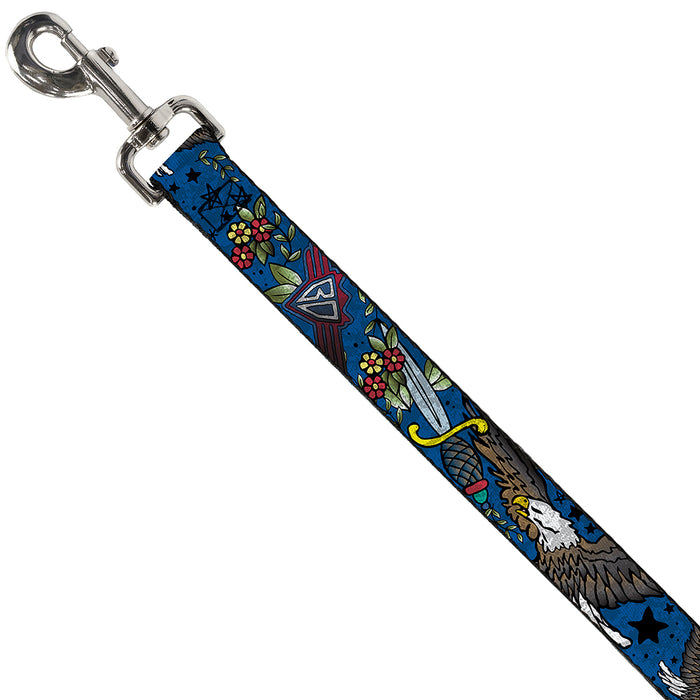 Dog Leash - Truth and Justice CLOSE-UP Blue Dog Leashes Buckle-Down   