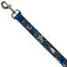 Dog Leash - Truth and Justice CLOSE-UP Blue Dog Leashes Buckle-Down   