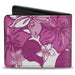 Bi-Fold Wallet - Hibiscus Collage White Pinks Bi-Fold Wallets Buckle-Down   