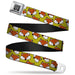 BD Wings Logo CLOSE-UP Full Color Black Silver Seatbelt Belt - Fox Face Scattered Warm Olive2 Webbing Seatbelt Belts Buckle-Down   