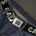 BD Wings Logo CLOSE-UP Full Color Black Silver Seatbelt Belt - CASH MONEY $ Black/Dollars Webbing Seatbelt Belts Buckle-Down   