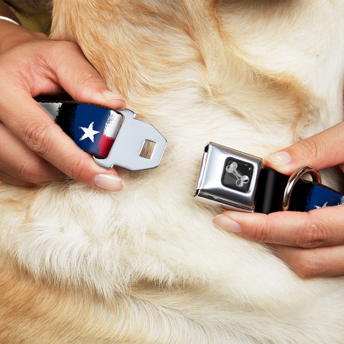 Dog Bone Seatbelt Buckle Collar - Texas Flag Painting Seatbelt Buckle Collars Buckle-Down   