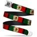 BD Wings Logo CLOSE-UP Full Color Black Silver Seatbelt Belt - Mexico Flag Distressed Painting Webbing Seatbelt Belts Buckle-Down   